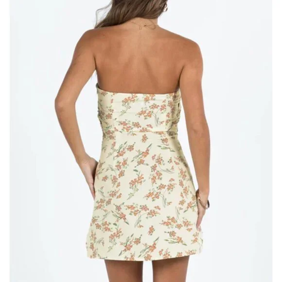 NWT Princess Polly Irena Strapless Floral Mini Dress Size 10 - Picture 2 of 8